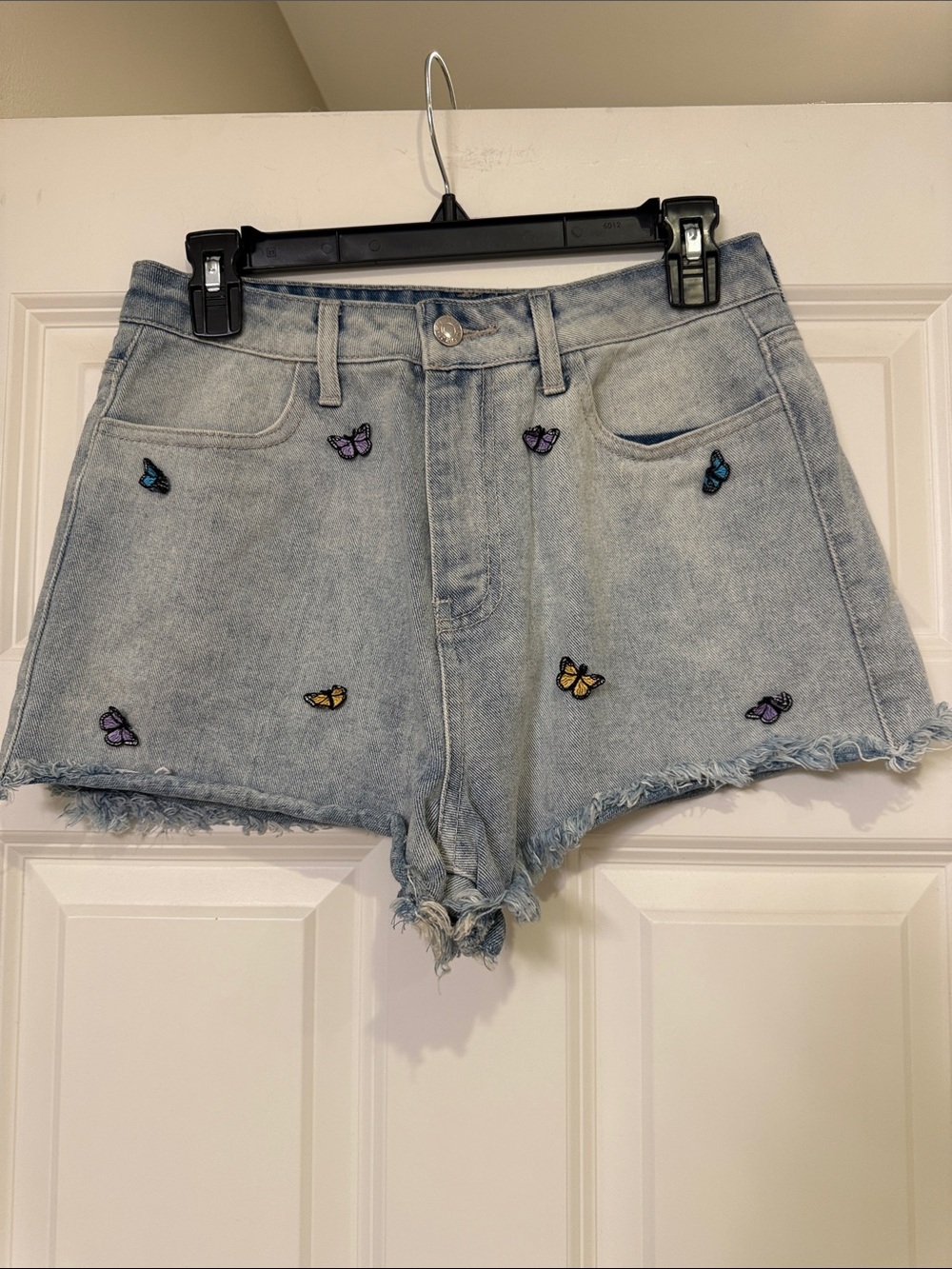 Forever 21 Embroidered Denim Shorts